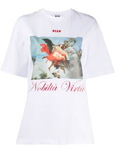 MSGM футболка с принтом Nobiltà Virtù
