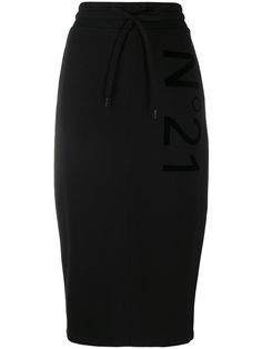 Nº21 юбка-карандаш с логотипом
