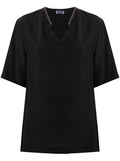 Brunello Cucinelli блузка с декорированным воротником