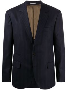 Brunello Cucinelli однобортный пиджак в полоску