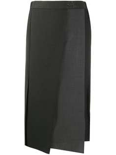 Brunello Cucinelli юбка асимметричного кроя со вставками