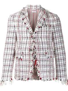 Thom Browne твидовый пиджак в клетку