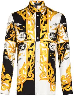 Versace рубашка с принтом Barocco Acanthus