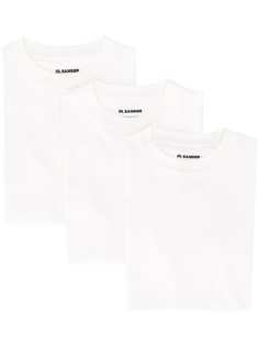 Jil Sander футболка с круглым вырезом и нашивкой-логотипом