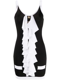 Balmain платье-мини с оборками