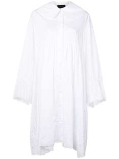 Simone Rocha платье-рубашка с кружевом