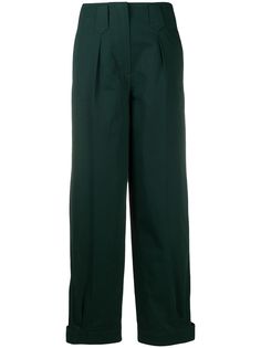 Kenzo брюки прямого кроя с завышенной талией