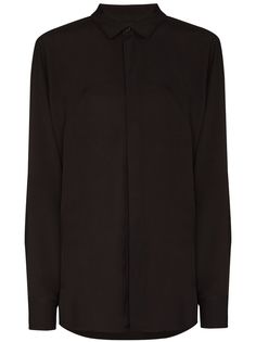 Bottega Veneta полупрозрачная креповая рубашка