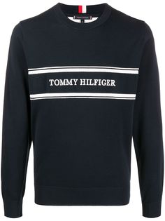 Tommy Hilfiger джемпер вязки интарсия с логотипом