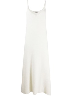 Jil Sander трикотажное платье-комбинация длины миди
