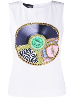 Boutique Moschino топ с принтом