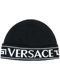 Versace шапка бини с жаккардовым логотипом