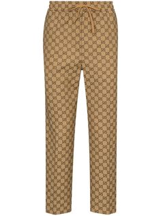 Gucci парусиновые брюки с узором GG Supreme