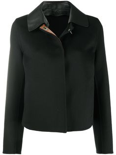 Salvatore Ferragamo куртка с контрастным воротником и декором Gancini