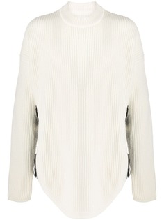 Jil Sander свитер со вставками в технике кроше