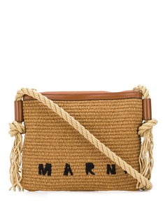 Marni плетеная сумка на плечо с логотипом