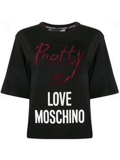 Love Moschino футболка со стразами