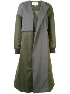 Enföld однобортное пальто в стиле колор-блок