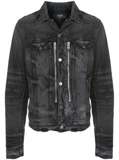AMIRI джинсовая куртка Bandana MX2 с эффектом потертости