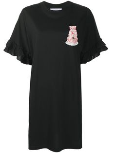 Moschino платье джерси с принтом
