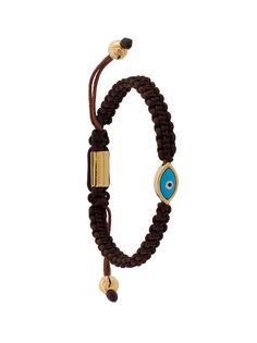 Nialaya Jewelry плетеный браслет Evil Eye
