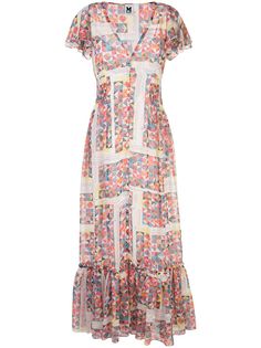 M Missoni расклешенное платье с геометричным принтом