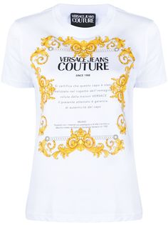 Versace Jeans Couture футболка с принтом Baroque Etichetta