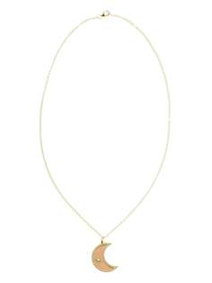 Andrea Fohrman золотое колье Crescent Moon Phase с бриллиантами