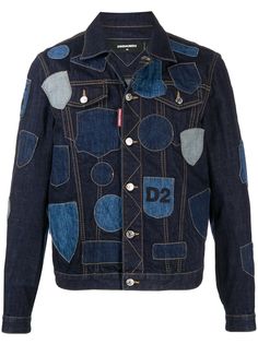 Dsquared2 джинсовая куртка с нашивками