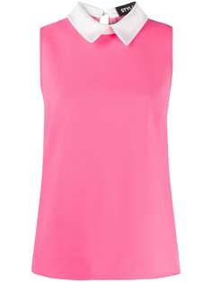 Styland топ прямого кроя с контрастным воротником