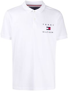 Tommy Hilfiger рубашка поло с вышитым логотипом