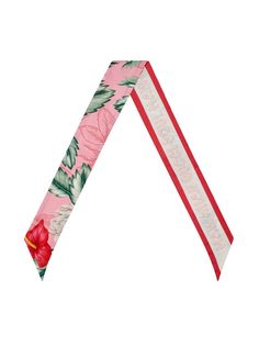 Gucci узкий платок с цветочным принтом