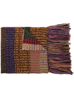 The Elder Statesman полосатый шарф с бахромой
