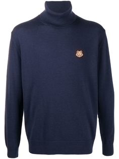 Kenzo джемпер с высоким воротником и нашивкой