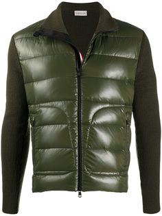 Moncler virgin wool fleece jacket with padded body