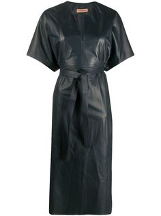 Yves Salomon расклешенное платье миди с поясом