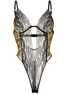 Versace кружевное боди Barocco