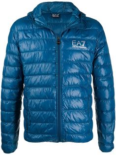 Ea7 Emporio Armani пуховик с логотипом