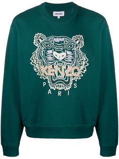 Kenzo толстовка с вышивкой Tiger