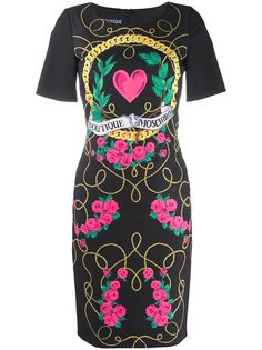 Boutique Moschino платье с графичным принтом и логотипом