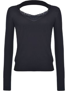Pinko топ с кружевными оборками и вырезом