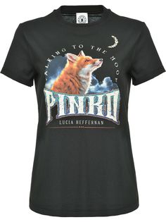 Pinko футболка с заклепками и принтом Talking to the Moon