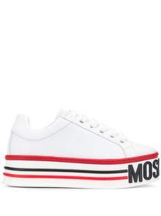 Moschino кроссовки на платформе с логотипом