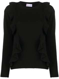 RedValentino трикотажный джемпер с оборками