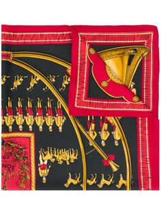 Hermès платок Sonneurs de Trompe 1980-х годов