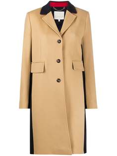 Tommy Hilfiger однобортное пальто в стиле колор-блок