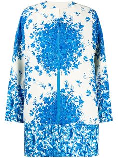 Valentino пальто Bluegrace Bouquet без воротника