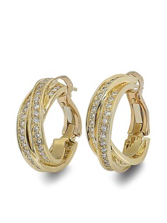 Cartier серьги Trinity pre-owned из желтого золота с бриллиантами