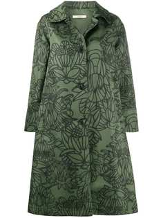 Odeeh пальто с цветочным принтом