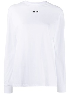 MSGM футболка из джерси с логотипом